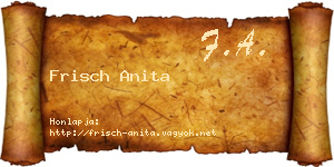 Frisch Anita névjegykártya