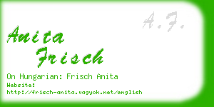 anita frisch business card